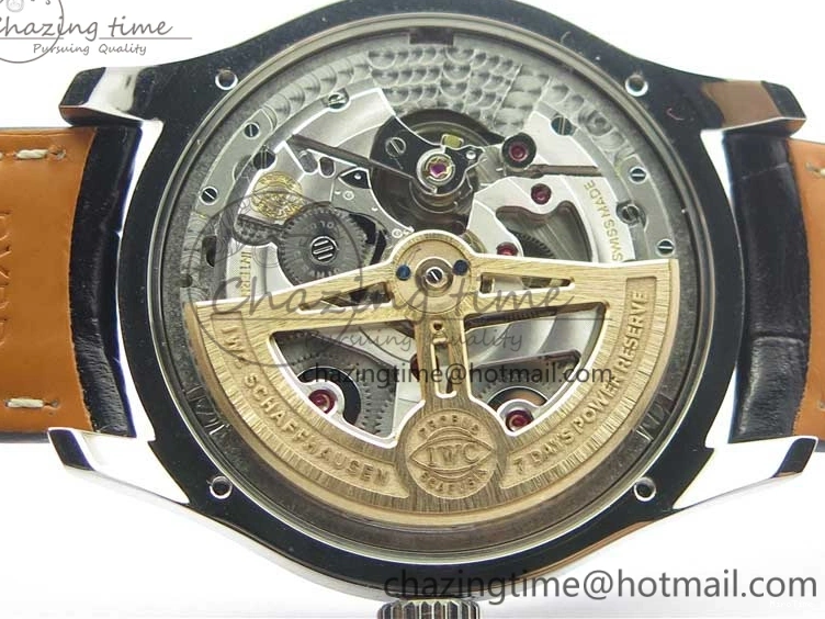 MIROTIME 0128 Portugieser Perpetual Calendar IW503406 V9F 1:1 Best Edition Silver Dial on Black Leather Strap A FastDry 7115